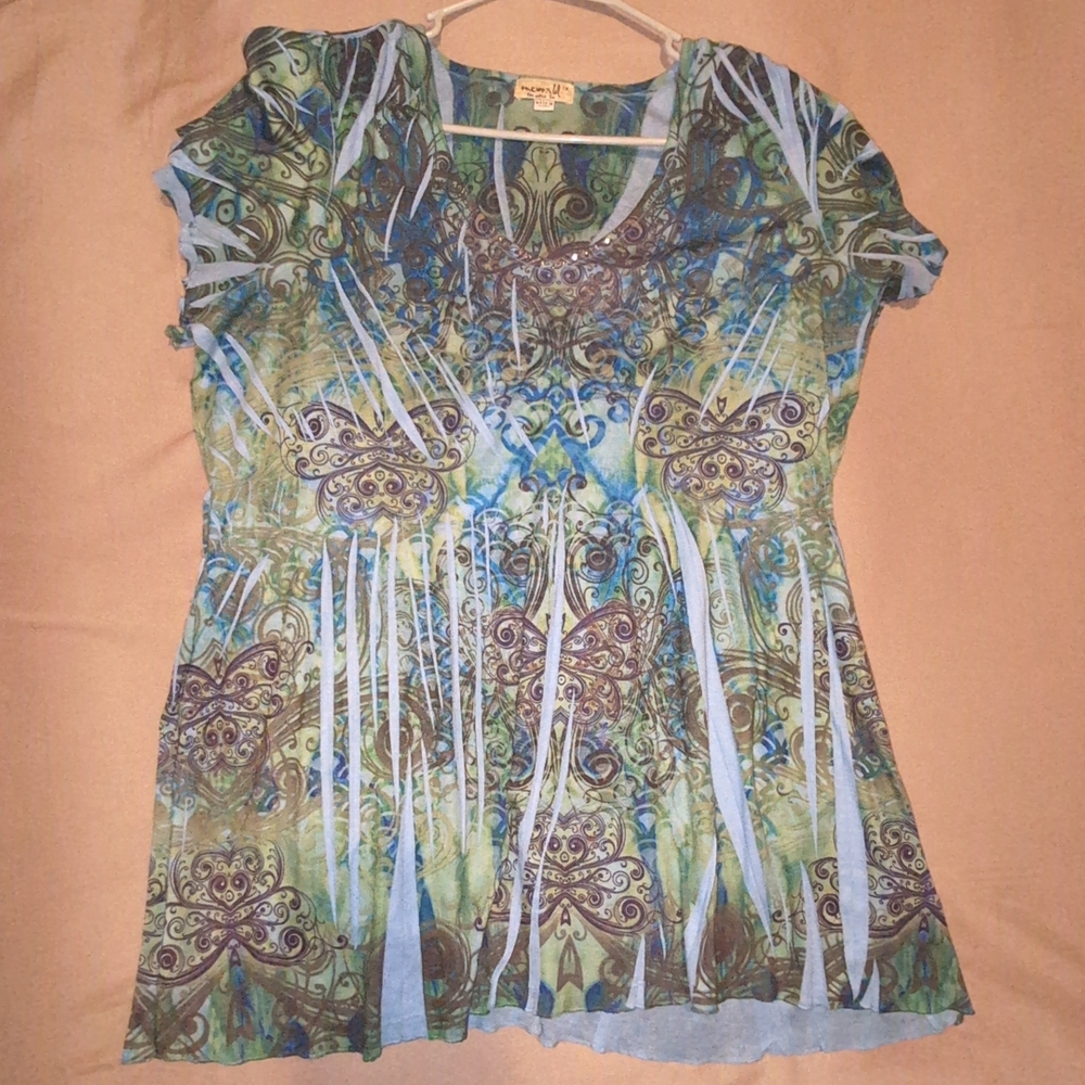 Women's Multicolor Patterned Top